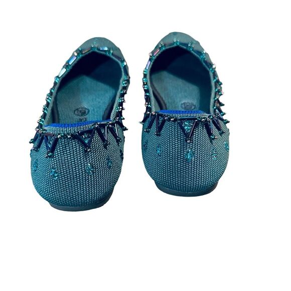 Rothy’s Custom Green Spruce Embellished Beaded Sz 8 - Picture 4 of 10